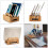 Wooden Multi-Device Charging Station Phone Stand Beige 6