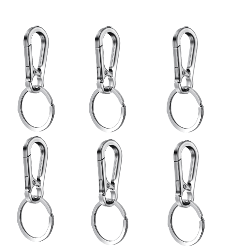 Metal Carabiner Keychain 6 Pack