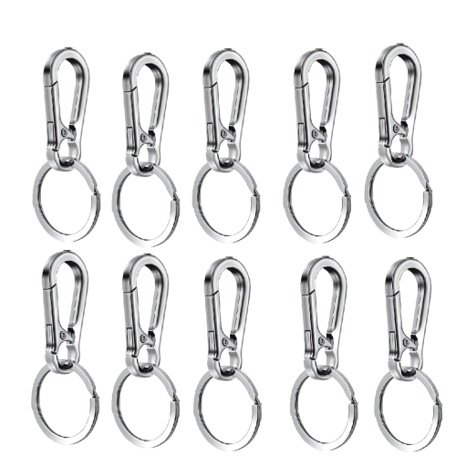 Metal Keyring Keychain Organizer 10 Pack