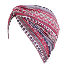 Women's Cotton Chemo Cap Print Head Cover Red