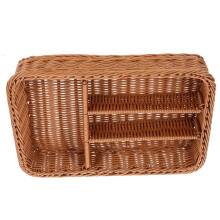 Cutlery Storage Basket Woven Mesh Chocolate