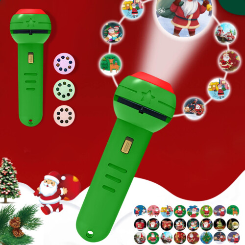 Rechargeable LED Flashlight with 24 Christmas Patterns