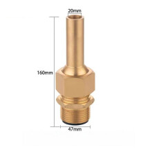 (DN40)Full Copper Landscape Fountain Nozzle Adjustable Hexagon Water Sprayer For Outdoor Use