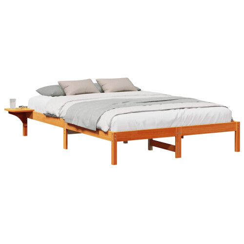 VidaXL vidaXL Bed Frame Wax Brown 150 x 200 cm Solid Pine Wood 1