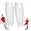 Soccer Shin Guards with Honeycomb Pads Lightweight White L 2