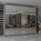 MN Furniture (Grey,  250cm) Modern Triple Mirrored Sliding Wardrobes 1