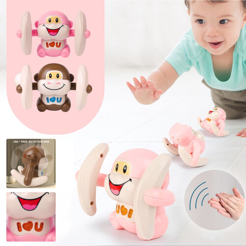 Dancing Monkey Toy Voice-Controlled Brown RC Robot with 1