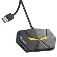 7 Portas USB 3.0 HUB USB Docking Station USB Splitter Adaptador 5Gbps Transmissão de Alta Velocidade para Laptop