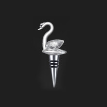 (Dazzle Swan )Tappo bottiglia vino minimalista moderno con design sfera cristallo per casa collezionisti bar