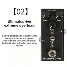 (Ultimate Drive)Unità Effetti Chitarra Con Struttura In Metallo Per Sovraccarico Reverb E Uso Reverb