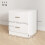 Bedside Table with 2 Drawers, Modern Nightstand 2