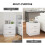 Bedside Table with 2 Drawers, Modern Nightstand 7
