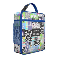 Insulated Lunch Box Cow Graphic Reusable 1 Pack