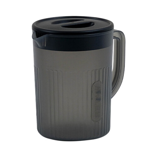 Plastic Pitcher with Lid Black Large Capacity Durable