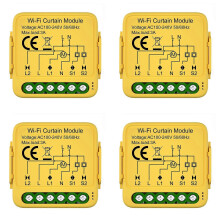 4X Tuya Smart WIFI Curtain Switch Module Connected Roller Shutters Blind Motor Smart Life APP Works with Alexa Google