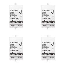 4X Tuya Smart WiFi Dry Contact Switch Module 10A Home Universal DIY Breaker Relay Work with Smart Life Alexa DC 8-40V