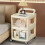 3-Tier Clear Plastic Storage Cabinet with Wheels 1