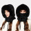 Knitting Hat Scarf Mask Set Fleece-Lined Windproof 1