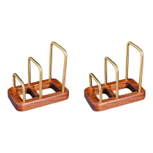 Wooden Chopping Board Rack with Multi-Layer Lid and Baking