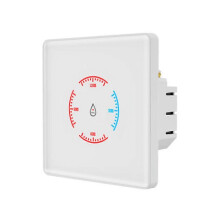 Tuya WiFi Smart Boiler Switch 3500W Metered Water Heater Switch EU Standard Touch Switch with Countdown Function White