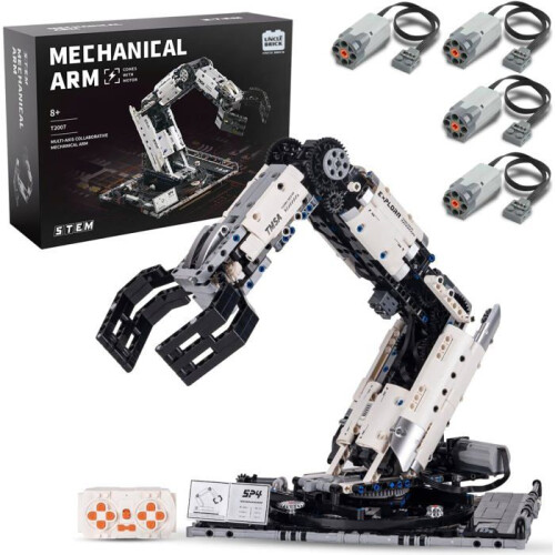 Bras Robotique 1029 Pièces – Kit de Construction Modèle Mécanique Télécommandé – Jouet Éducatif Blocs