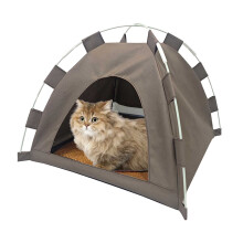 Cat Tent Foldable Portable Shelter Gray 40x40x37 cm