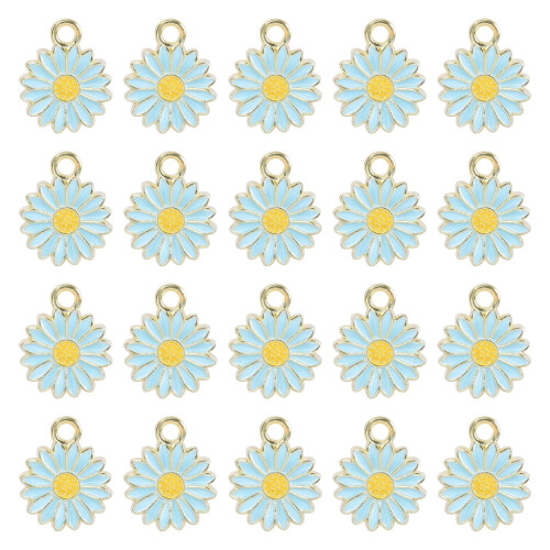 Flower Pendant Charm Keychain Necklace 20 pcs
