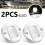 Autoxbert LED Stern Light 12V White Round 3 Inch 4 Pack 7