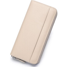 Women's Leather RFID-Blocking Long Clutch Wallet with 18