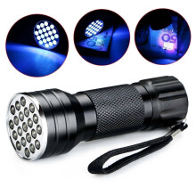 UV Flashlight 21 LED Mini Handheld Black Light Torch