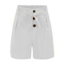 (White, XL) Waisted Women High Button Shorts Summer Pants Short Hot Up Casual Loungewear