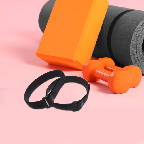 Yoga Mat Carry Strap Black Nylon 12 Pieces 2