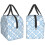 Blue insulated lunch bag reusable large cooler tote 4