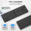 Mini Foldable Bluetooth Keyboard Aluminum 3-Device Sync 3