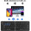 Mini Foldable Bluetooth Keyboard Aluminum 3-Device Sync 7