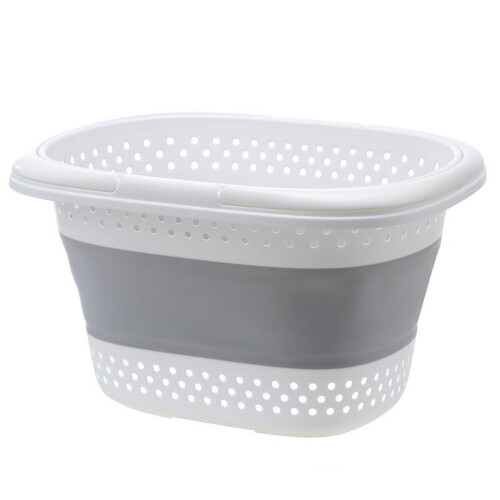 XiYing Foldable Plastic Laundry Basket with Handle 1