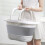 XiYing Foldable Plastic Laundry Basket with Handle 3