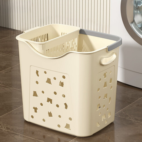 Plastic Laundry Basket Portable for Bathroom Dorm Home 1