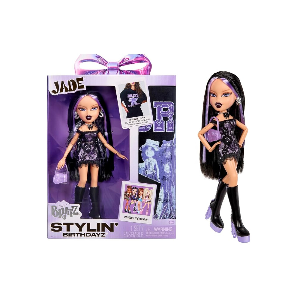 Photos - Doll Bratz Stylin Birthdayz Jade Fashion  with Customizable T-Shirt for You and Accessories 