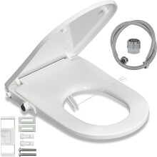 U-Shape Non-Electric Bidet Toilet Seat Soft Close Manual Bidet Loo Lid