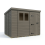 10x9 Pent Composite Shed Tanalised (Single Door, With Windows) 2