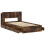 VidaXL vidaXL Bed Frame with Storage Smoked Oak 75 x 190 cm Engineered Wood 2