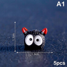 5 stuks Halloween lichtgevende pompoen-spookjes van hars, knutselfiguurtjes, decoratieaccessoires voor poppenhuis en landscha