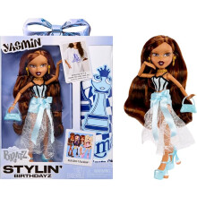 Bratz Stylin Birthdayz Yasmin Fashion Doll with Customizable T-Shirt for You and Accessories