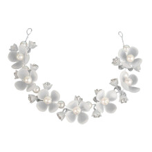Diadema acrílica con perlas de cristal, ideal para fiestas y para peinar el cabello.