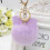 Merryso Fashion Τσάντα με Γούνα Κουνελιού από Γούνα και Μπάλα, Μπρελόκ γι 5