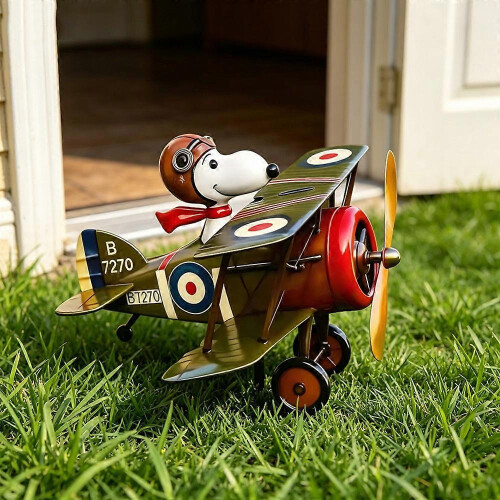 Pilot Snpy Ανεμόμυλος Κήπου Snoopy Pilot Ιπτάμενο Διπλάνο Ανεμόμυλοι Μοντέρν 2