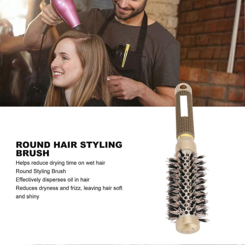 Round Brush for Blow Drying Fast Dry Precise Styling Prevent Static Ionic Round Barrel Brush 1inch 2