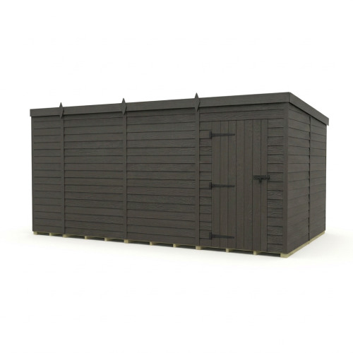 13x8 Pent Composite Shed Tanalised (Single Door, No Windows) 1