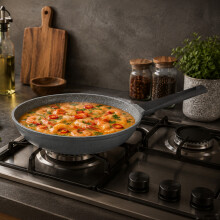 (28 CM) Royalford Frying Pan with Durable Marble Coating